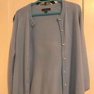 Karen Scott Women's Light Blue Cardigan
